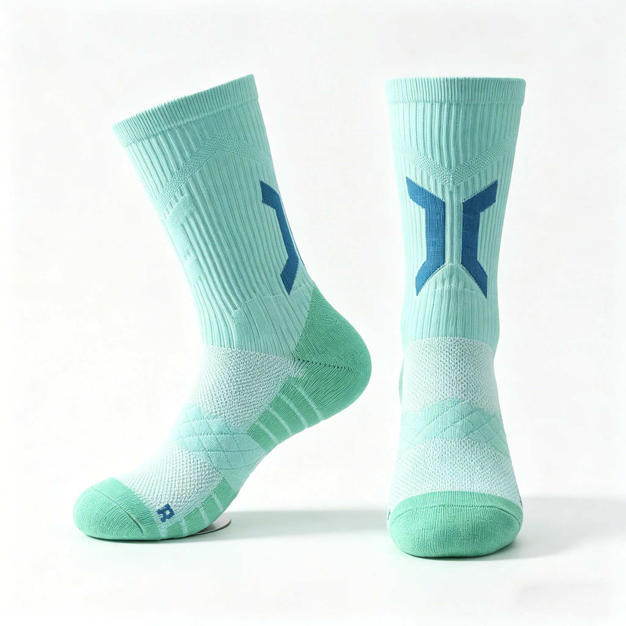 Men's Thick Cushioned Basketball Socks Anti-slip Breathable Athletic Crew Socks for Sports Running Soccer Training view 6