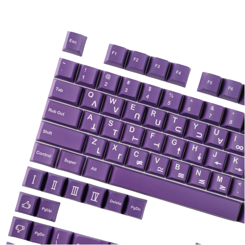 

Темно-фиолетовые колпачки для клавиш GMK PBT, оригинальные кнопки с горячей сублимацией, 75 и другие индивидуальные колонны