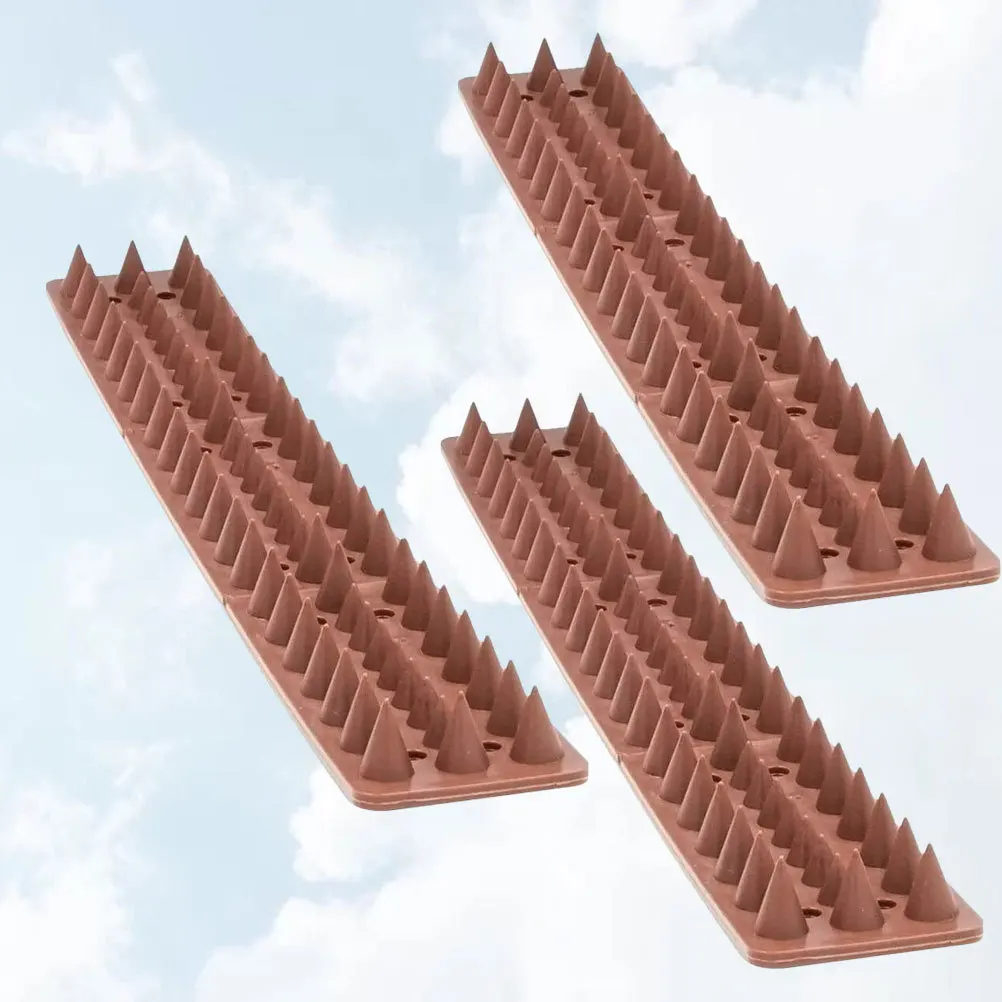 3Pcs Bird Spike Enclosure Plastic Anti-Climbing Nail Strip for Fence Window Balcony Garden Security Plastic Spike Tool