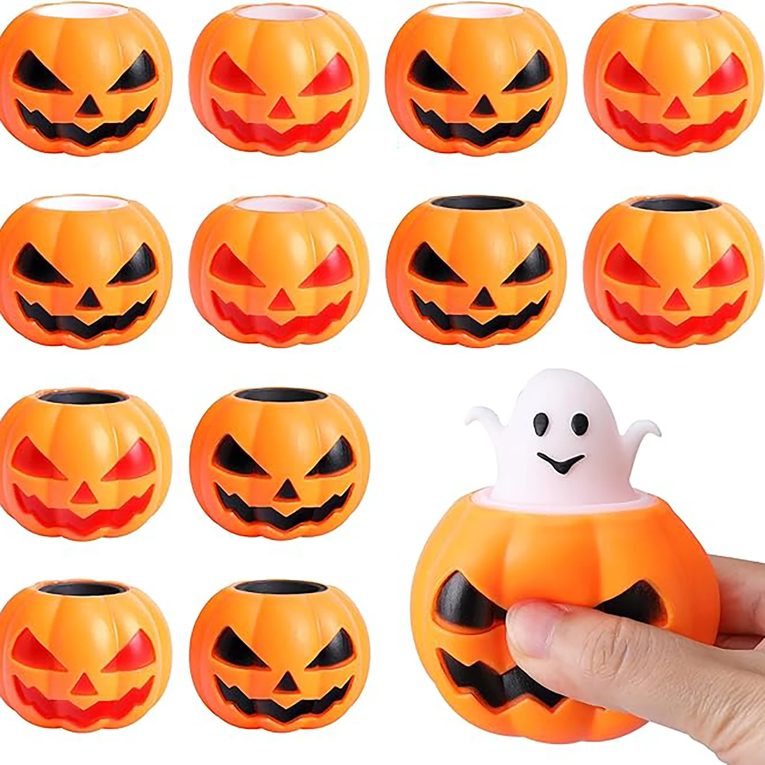 Pumpkin pressure ball Halloween party gift, suitable for children, girls, boys, squeezing sensory Fidget toys