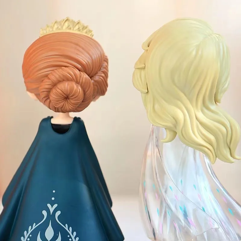 디즈니 냉동 여왕 공주 엘사 안나 피규어 모델 장난감, 케이크 선물, 집 장식 생일 파티, 15cm