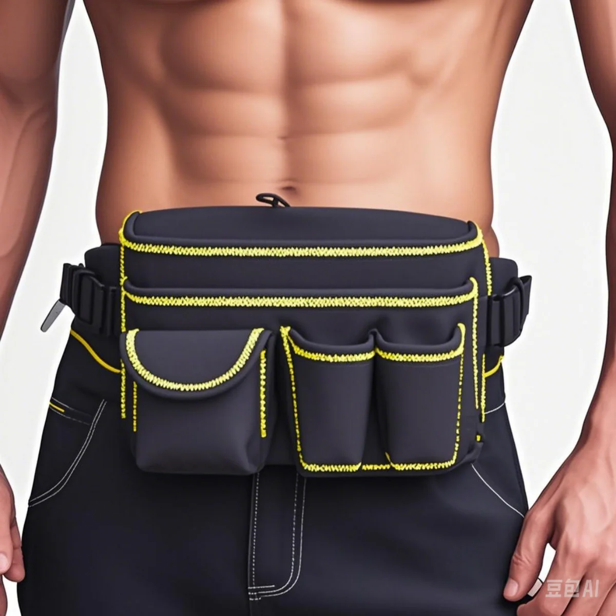 

Black multi-tool waist pack Oxford cloth wear tool kit Repair tool storage bag Hardware electrician waist pack