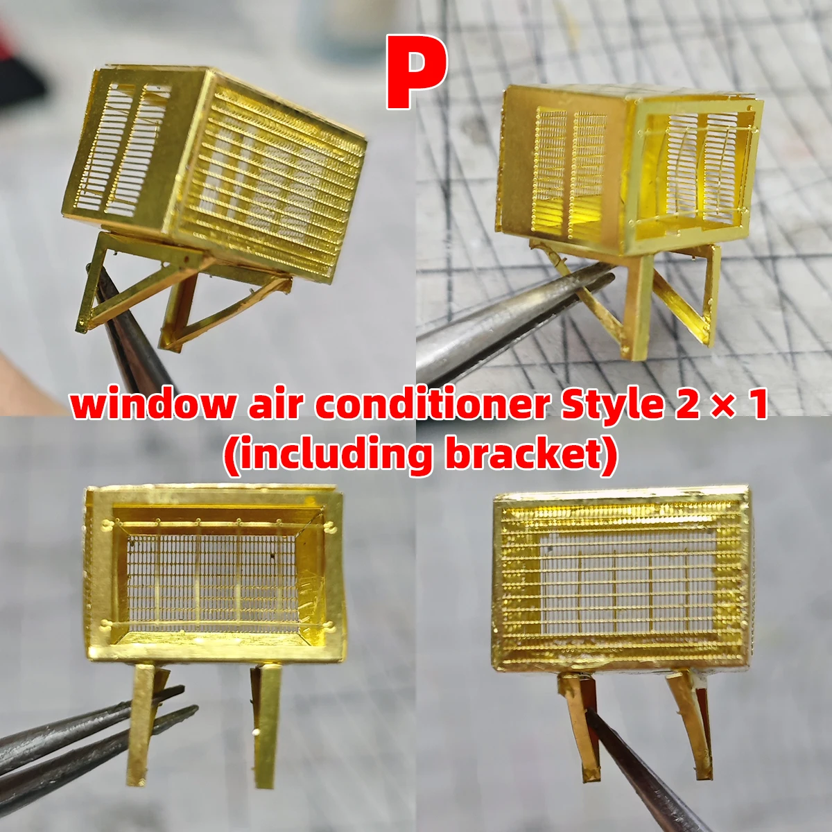 1/35 Photo Eatch PE Sandtisch Miniatur-Diorama Modellbausatz Fenster-Klimaanlage Zentralklimaanlage mit Schutzgeländer – Detail 3