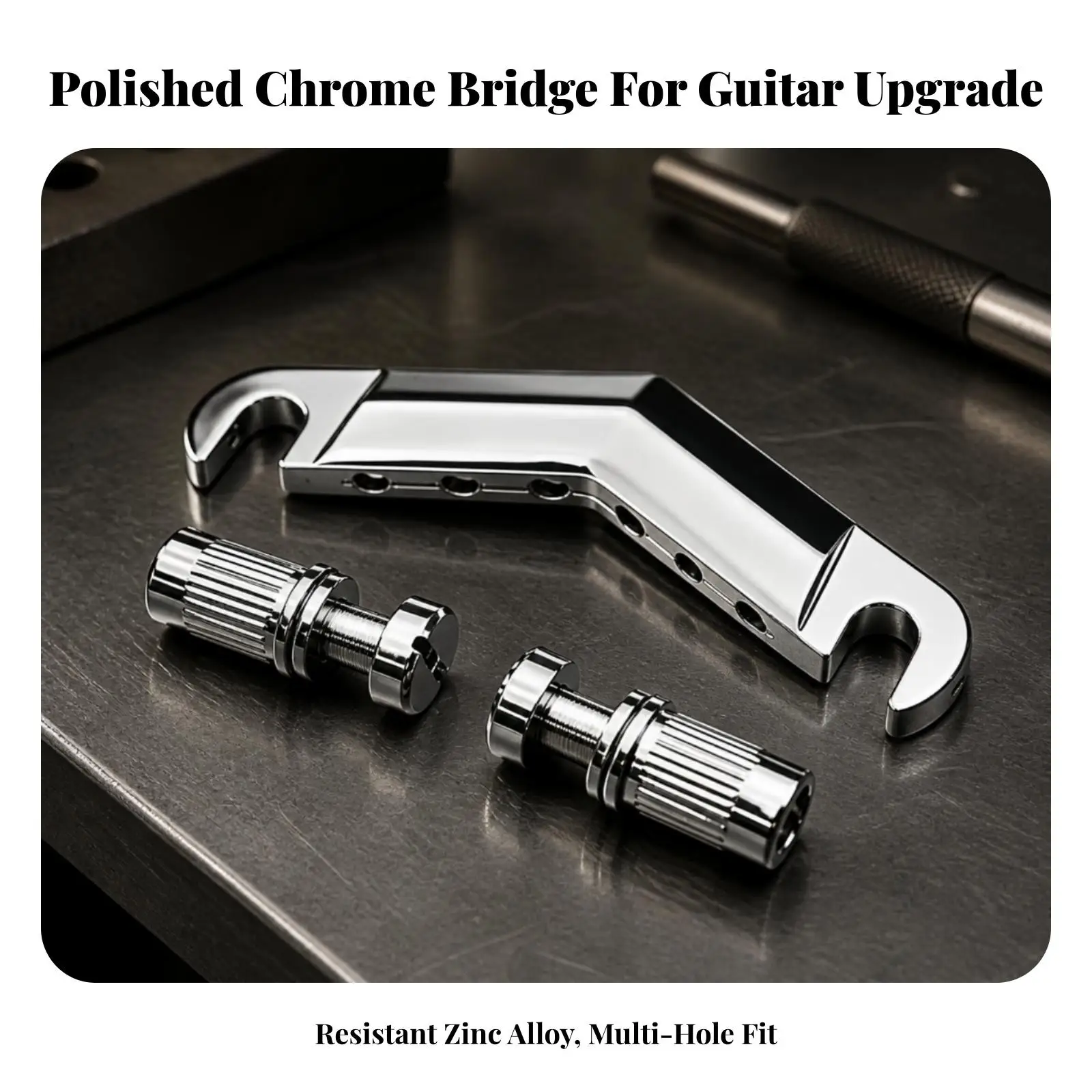 Guitar Hardware Stable Replacement Bridge with Mounting Posts Long-Lasting