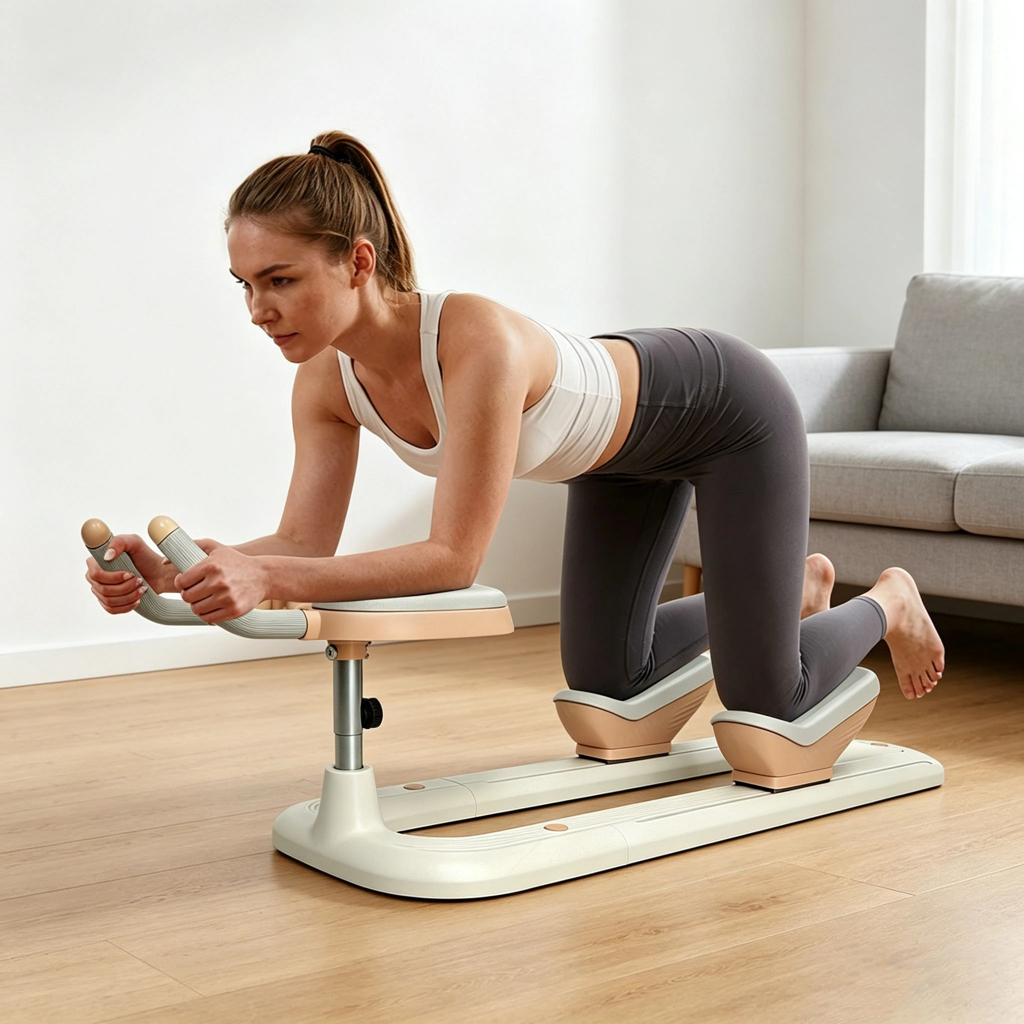Crawling Exercise Prone Crawler Spine Twist Core Trainer Foldable Large-Screen Counter Full Body Workout Machine Home Equipment