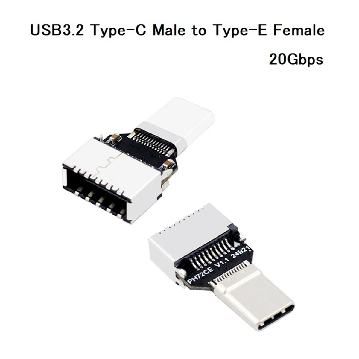 SMIEA USB3.2 Type-C オス - Type-E メスアダプター 20Gbps コンピュータケースフロント Type-E アダプター コンピュータマザーボード拡張用