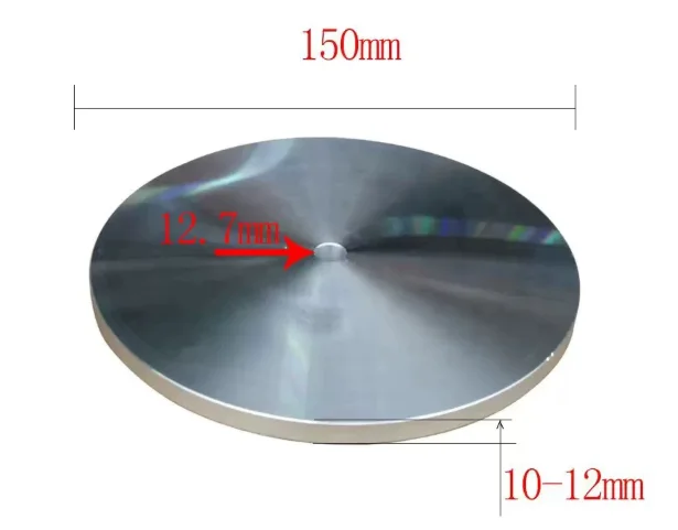 6 Inch Zinc Lap Disc, 150mm Oil Polishing Plate for Gem Faceting Machine, 12.7mm Bore