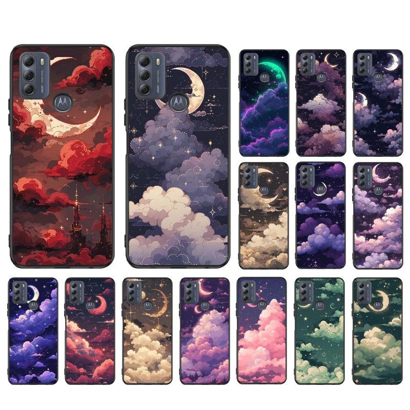 Scenery Anime Night Sky Star moon Case For Moto G84 G23 G24 G31 G32 G41 G51 G52 G53 G54 G71 G82 G42 G62 G200 G Play G Stylus