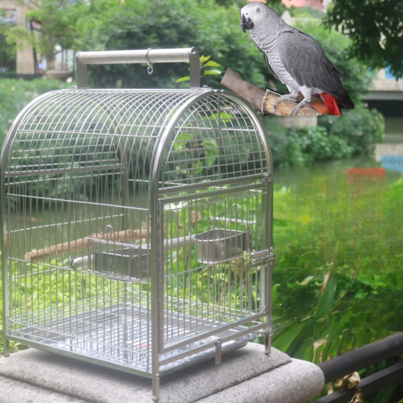 Luxury Stainless Steel Bird Cages Budgie Canary Breeding Breeding Portable Bird Cages Carrier Jaula Para Loros Products WZ50BC