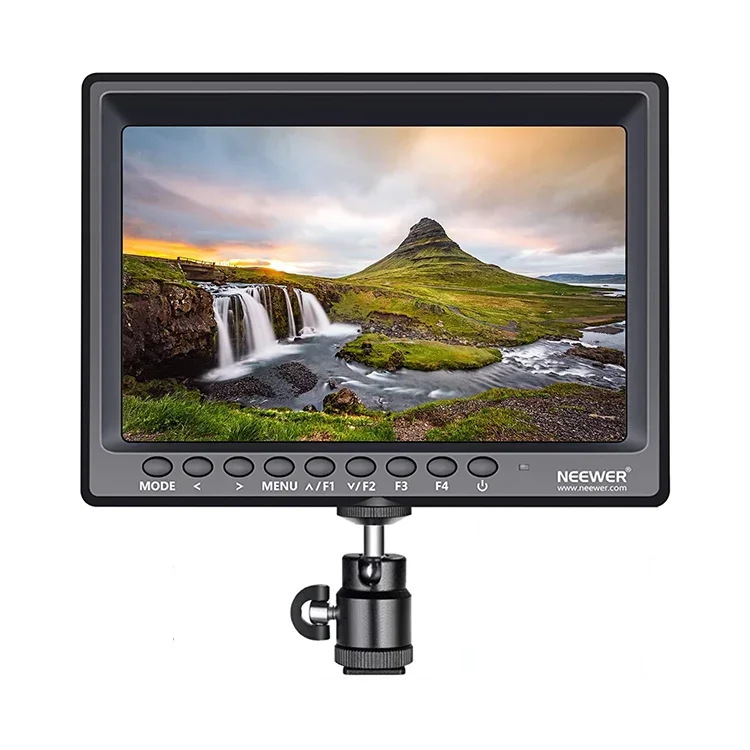 New Neewer F100 7inch HD Video Assist IPS 1280x800 Camera Field Monitor With Sunshade And Ball Head For DSLR Cameras