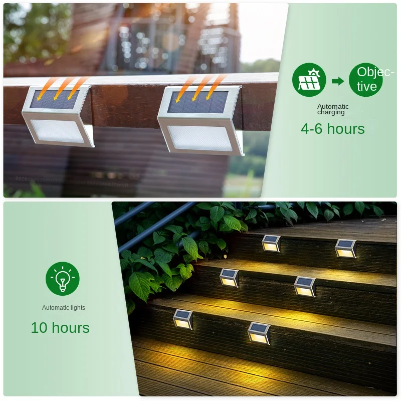 Solar Garden Light Outdoor Home Garden Decoration Staircase Light Courtyard Landscape Wall Light