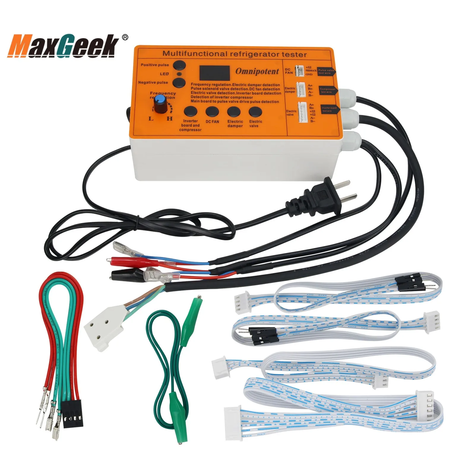 Imagem -06 - Maxgeek Multifuncional Inversor Geladeira Compressor Detector Placa de Pulso Válvula Solenóide Teste Falha Ferramenta Reparo Acessórios