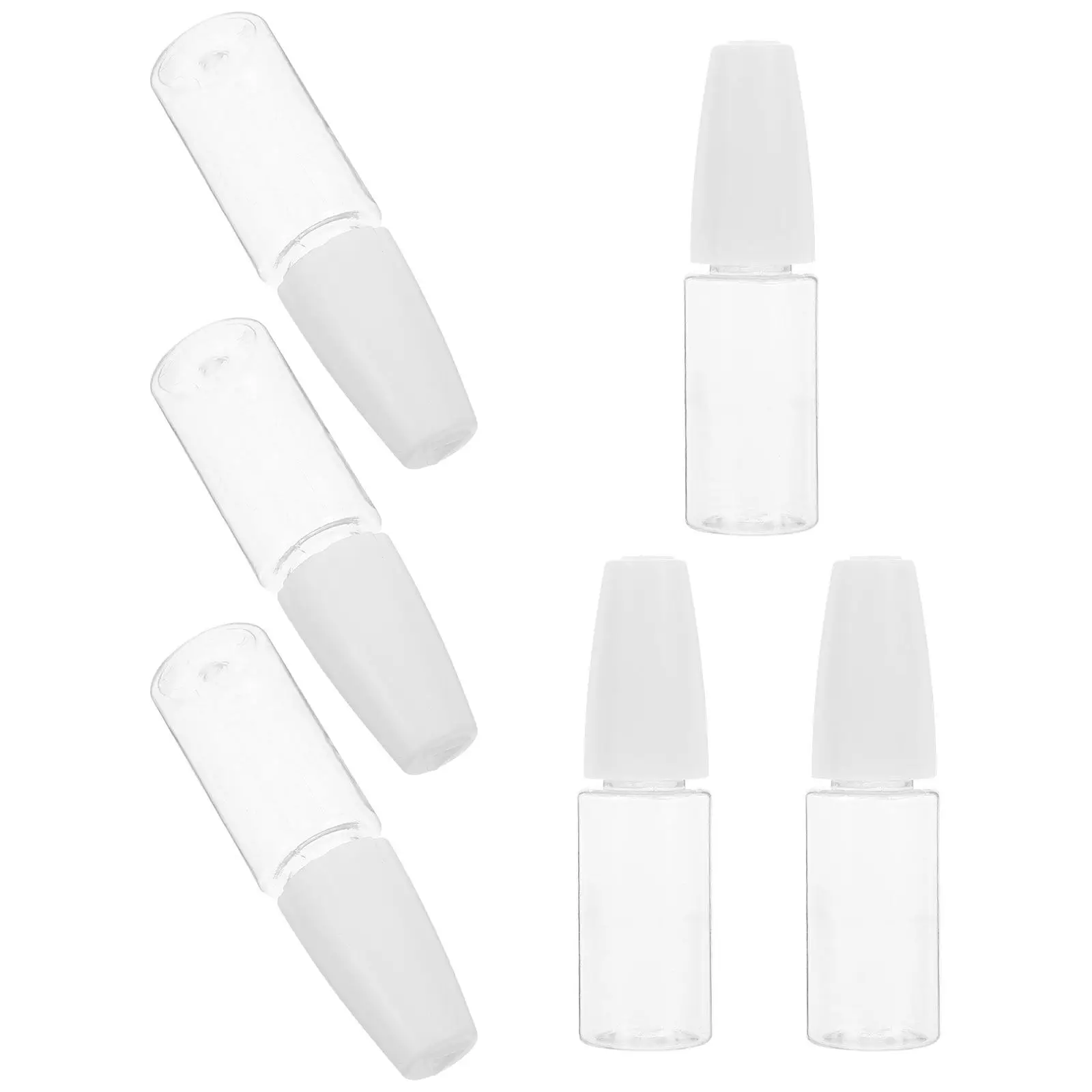 6Pcs Dispensing Bottles Precise Liquid Applicator Needle Tip Squeeze Bottles Transparent Pet Material Leakproof Cap Storage