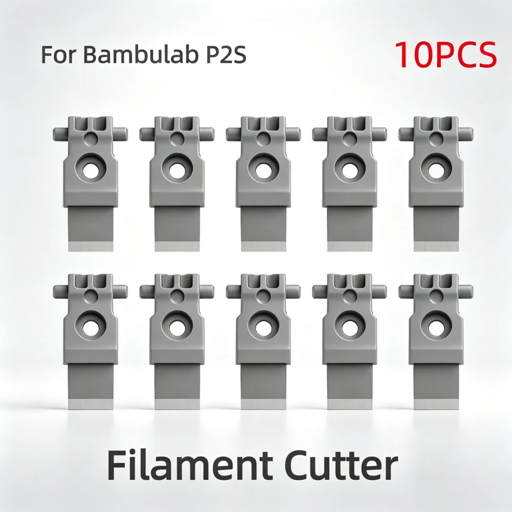 Lâminas de Corte de Filamento para Bambulab P2S, Lâminas de Corte de Metal de Precisão, Evitam Travamentos de Filamento, Acessórios de Substituição para Impressoras 3D