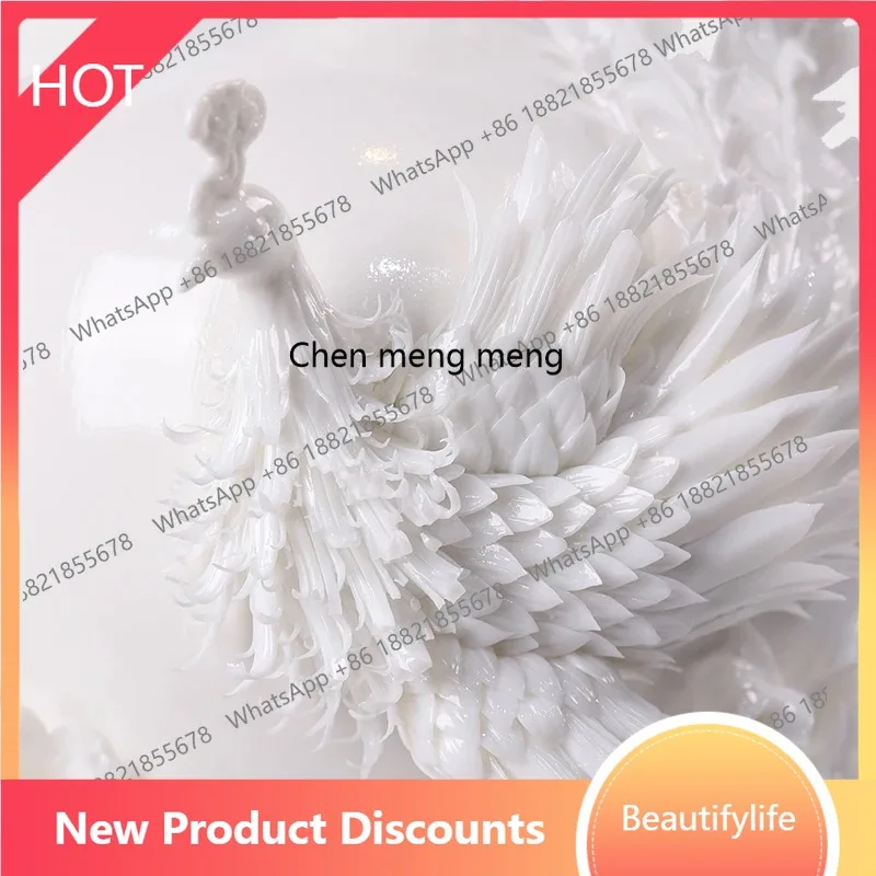 

A13 Dehua белый фарфор, высококачественная ваза, фарфор с пионом, цветочное украшение, украшение для гостиной