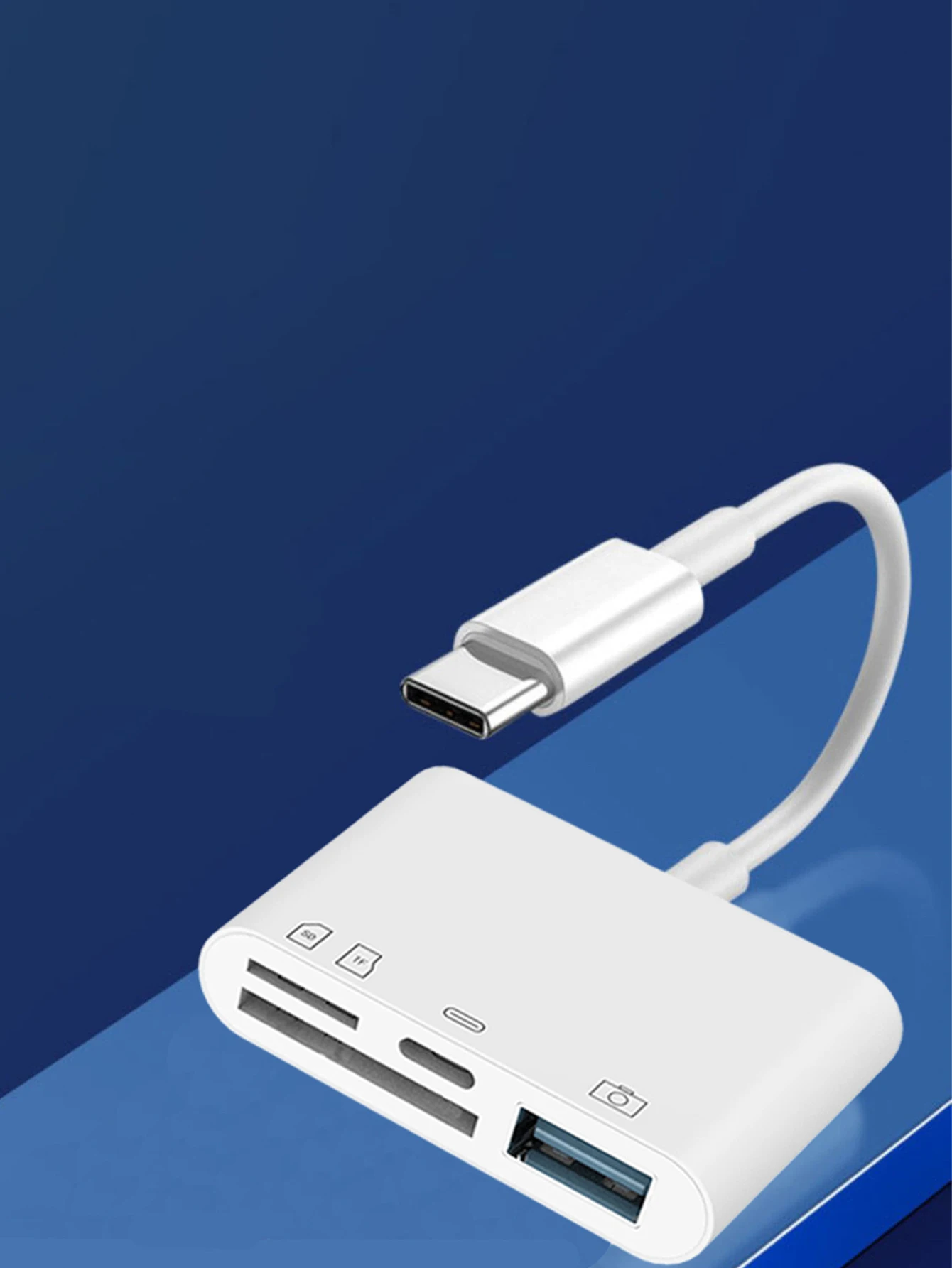 

Устройство считывания карт 4-в-1, адаптер UsB многофункционального устройства для считывания карт камеры OTG, адаптер кабеля для передачи данных