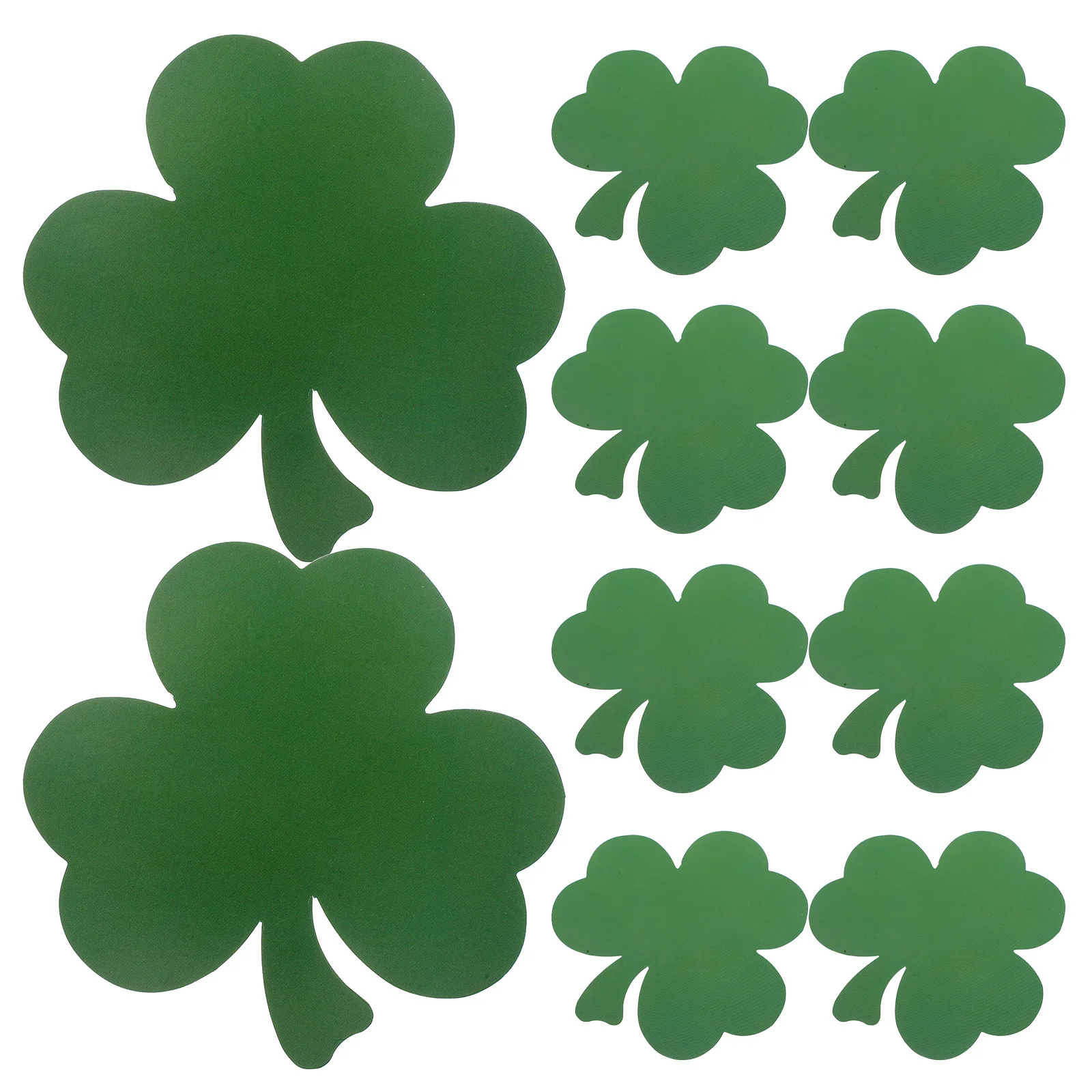 

40 Pcs Handwritten Card Shamrock Cutout St Patricks Day Decor Wooden Sign Coated Paper Foam Bulletin Board Classroom Party Irish