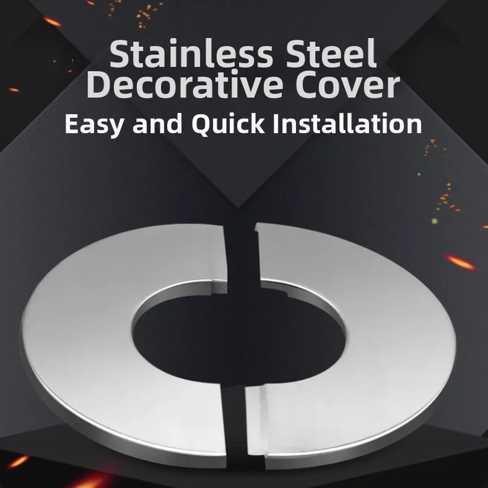 4 PCS Stainless Steel Detachable Pipe Cover For Bathroom Shower Water Pipes Faucets Radiators Drain Pipes And Heating Pipe Lines