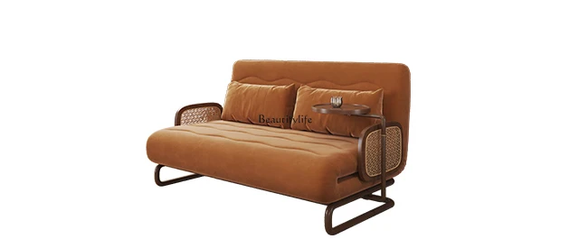 Sofa Bed Foldable Small Apartment Retro Style Multifunctional Dual-Use Sofa Bed