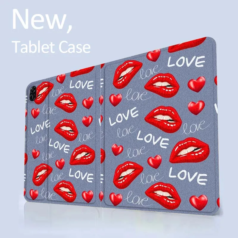 Luxurious lip pattern Tablet Case For Honor Tab Pad 6 7 8 9 X8 V7 V8 X9 13 X8a X9a Pro 10 Magic GT GT2 10.1 13.3 Inch