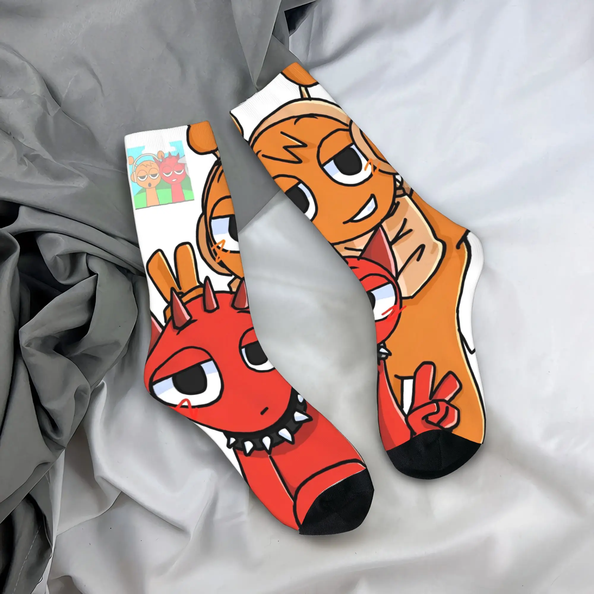 

Sprunki Game Cartoon Stockings Men Socks Breathable Funny Socks Winter Outdoor Anti Sweat Design Socks Gift