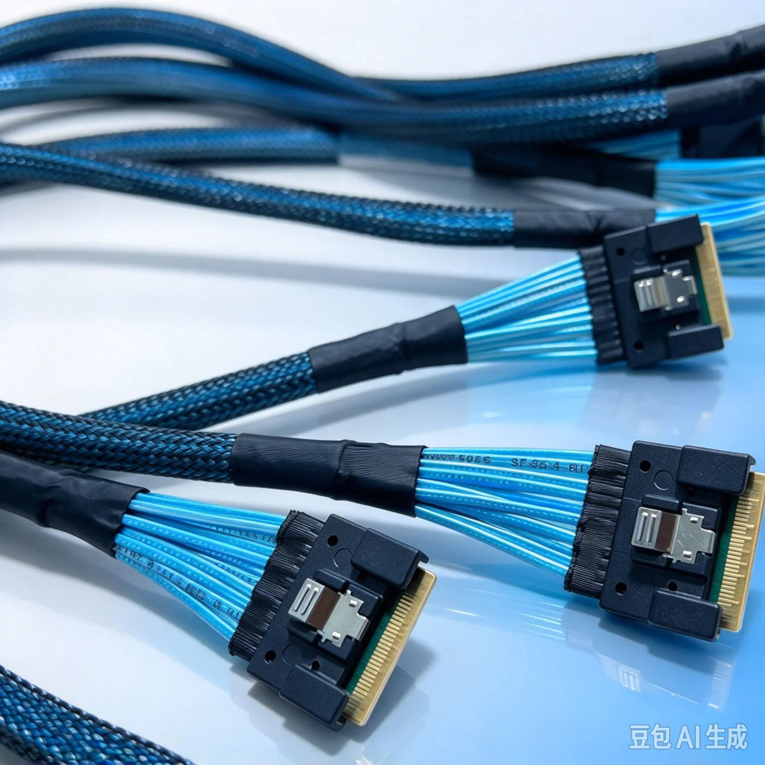 Wire for Inspur Slim SAS 4.0 PCIe SFF-8654 8i NVMe Backplane Cross Cable