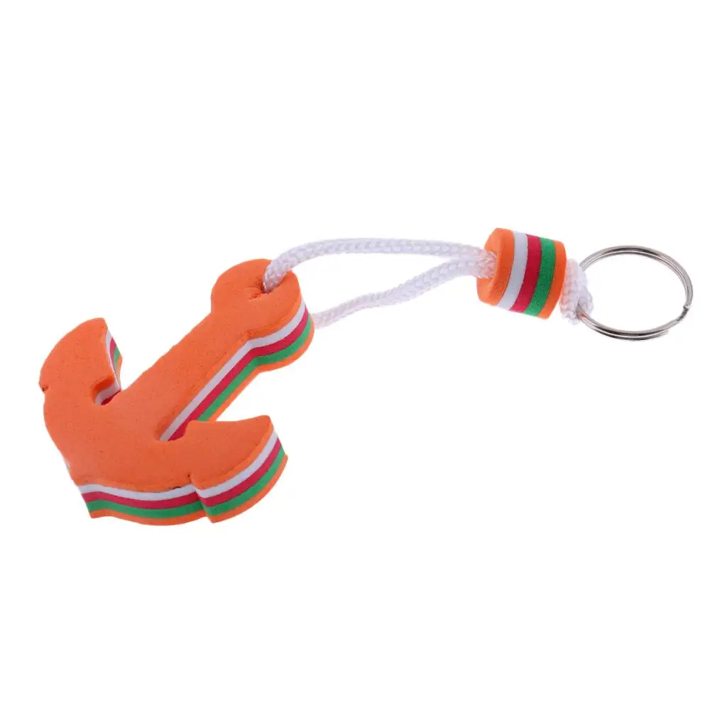 Marine Floating Key Chain EVA Foam Bright Color Anchor Shape for Boat Sailing Nautical Accessories - view 4