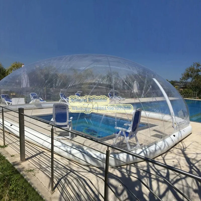 Custom size Inflatable Swimming pool cover Retractable Pool Tent Inflatable Winter heat preservation Enclosures Bubble Dome