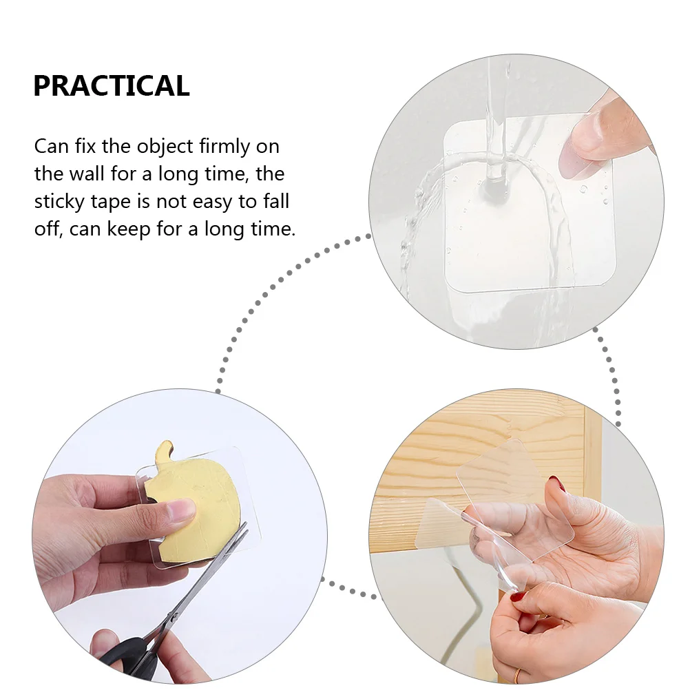 

100Pcs Nano Double Sided Tape Premium Acrylic Transparent Mounting Squares for Wall Hanging Heavy Duty Adhesive Tape for Home