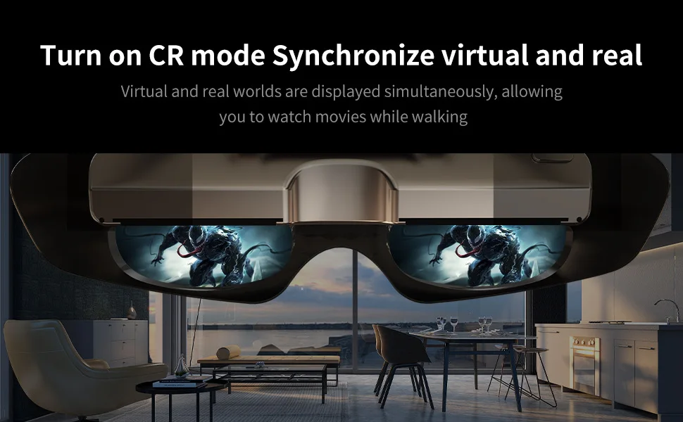Smart glasses, headset 700-inch giant screen, true wireless, visual friendliness, no need to take off the mirror