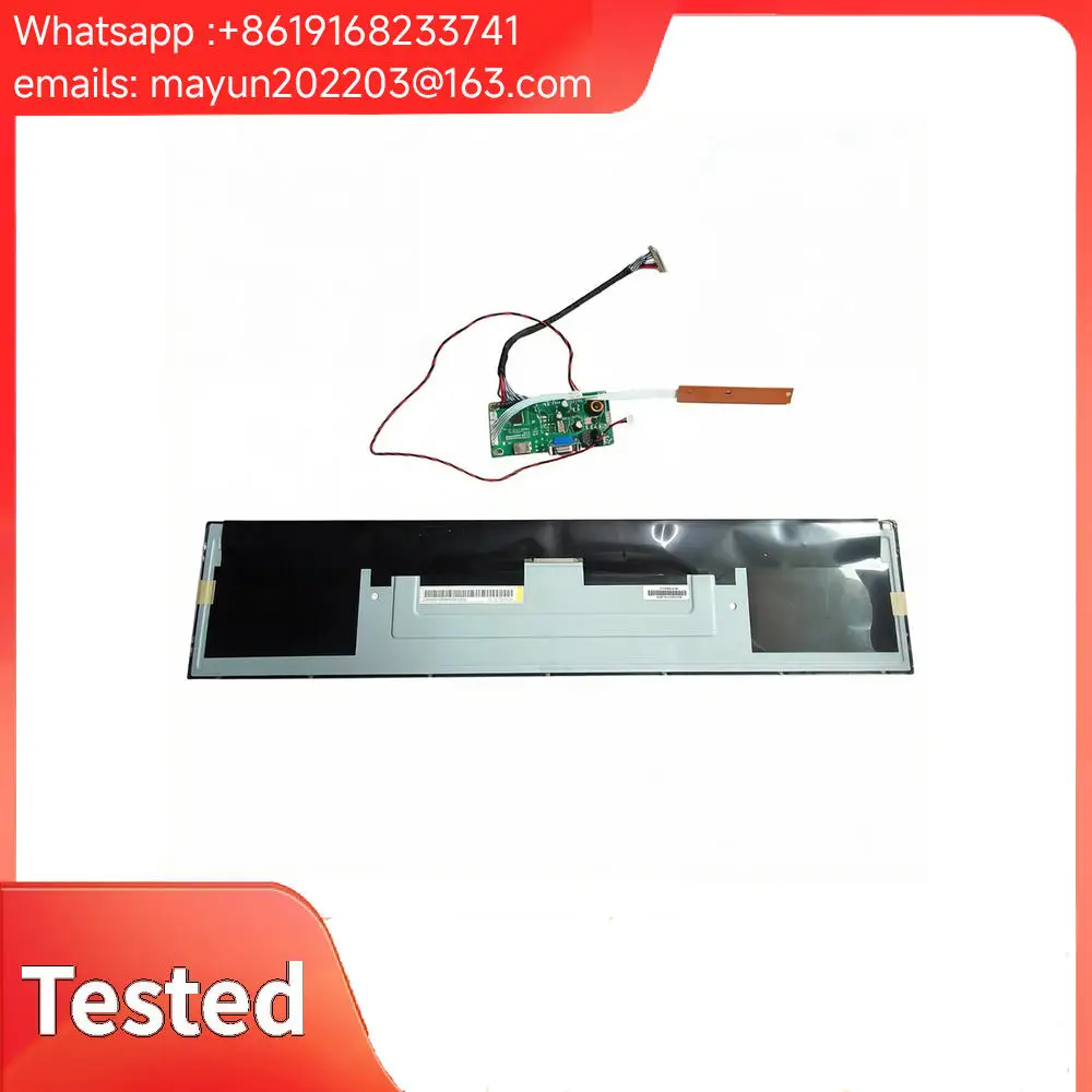 24 Inch 1920 * 360 Supermarket Arcade Cabinet Stretched Bar LCD Screen with SD Driver Board and Aluminum Frame for Advertising D
