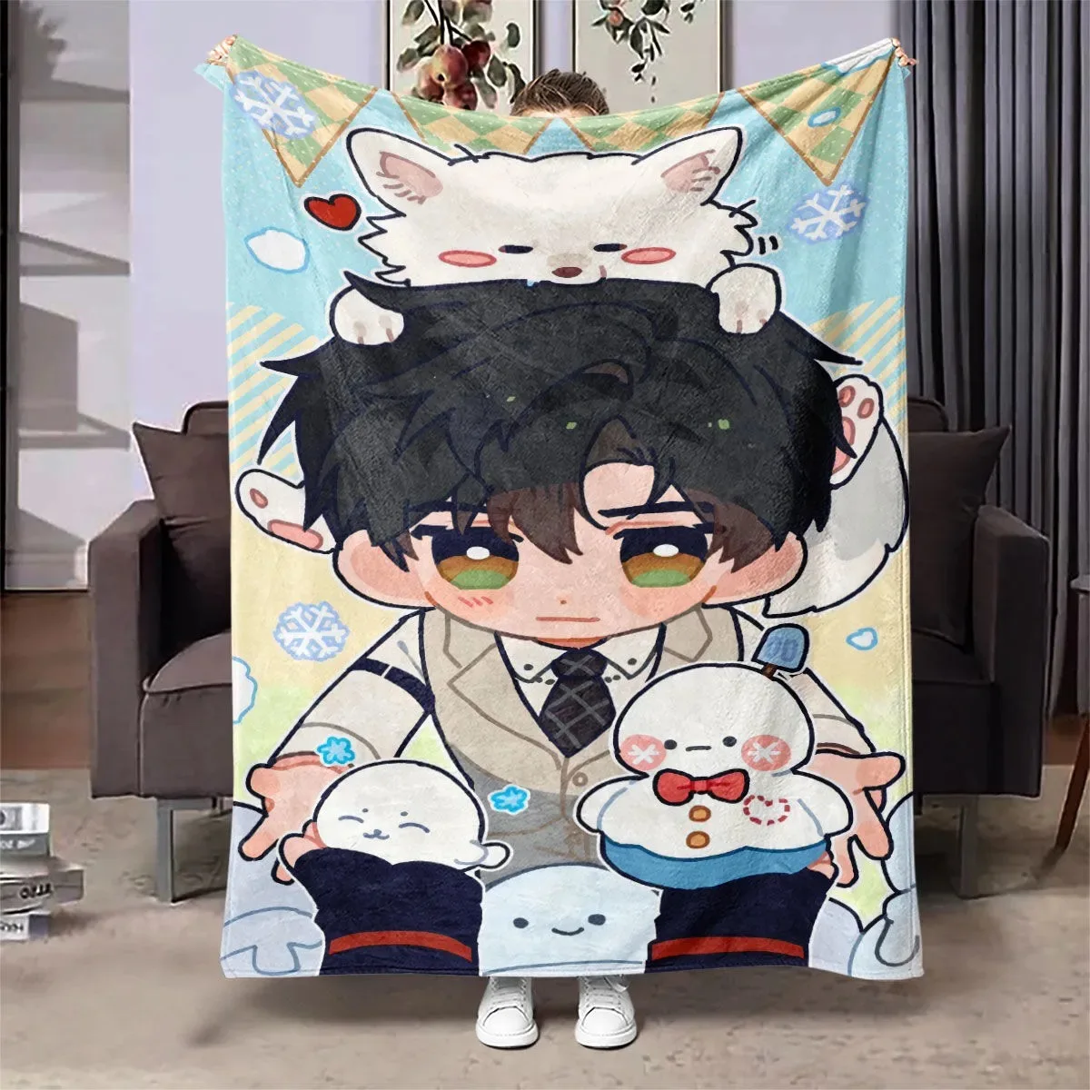 الحب والفضاء العميق أنيمي نفس الفانيلا بطانية مكتب قيلولة بطانية الربيع والخريف تكييف الهواء بطانية