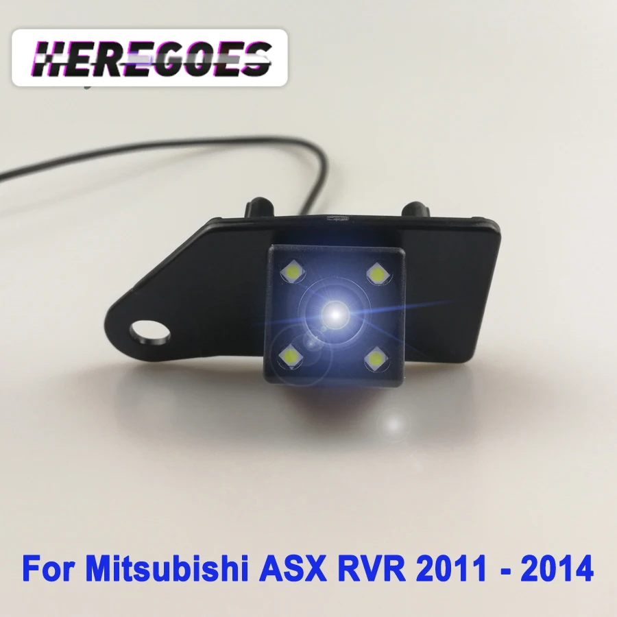 Car 4LEDS Night Vision Backup Rear View Rearview Reversing Camera Waterproof Parking For Mitsubishi ASX 2011 2012 2013 2014 RVR