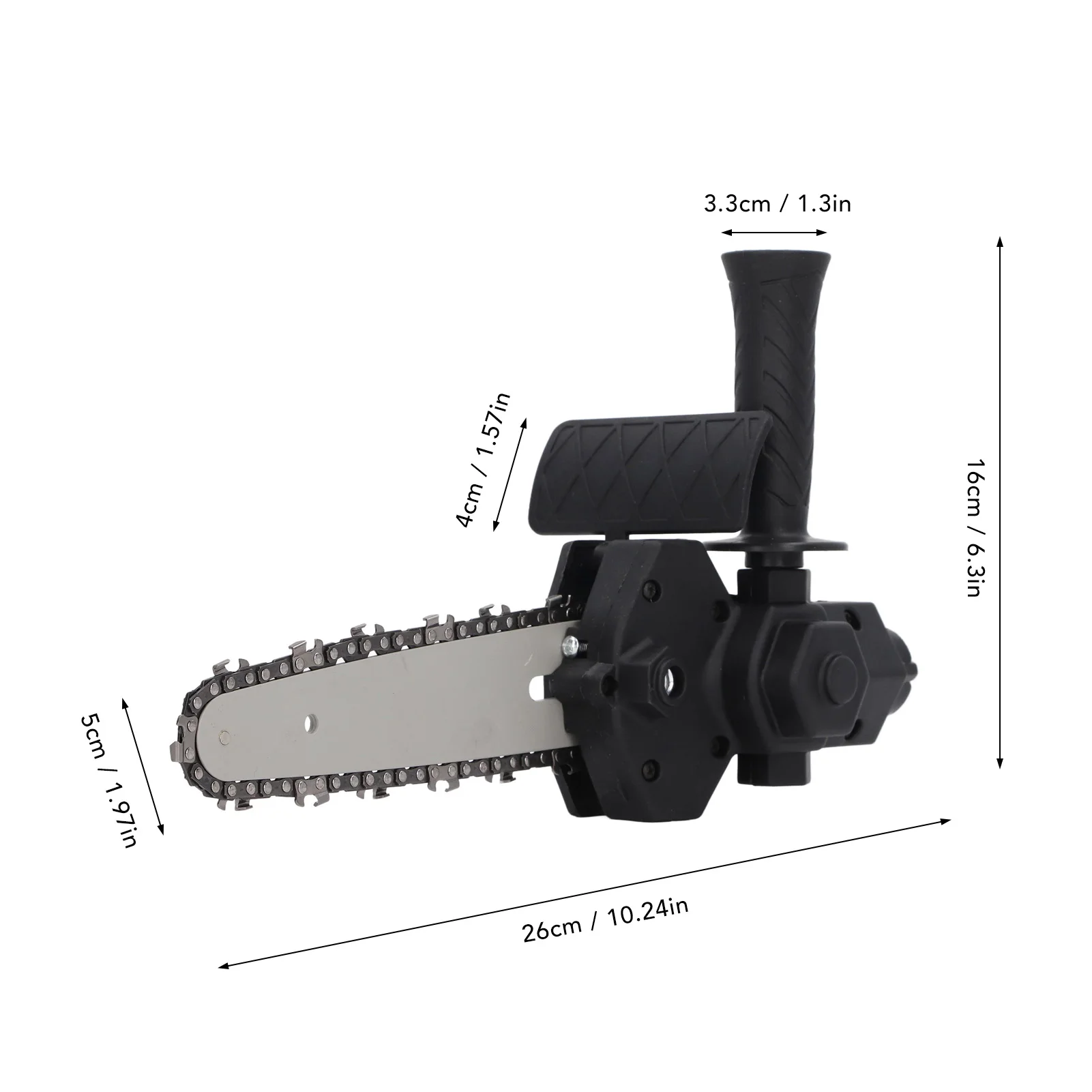 

Chain Saw Adapter Drill to SawAdapter Electric Drill to Saw Adapter 6in Conversion Head Portable Chainsaw Attachment for Working