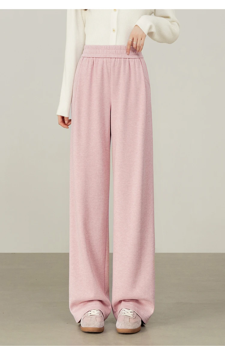 SENTUBILA Damen-Langhose, Strick, dick, gerade geschnitten, lässig, elastisch, hohe Taille, Jogginghose, Damenbekleidung 153K80276 – Detail 26