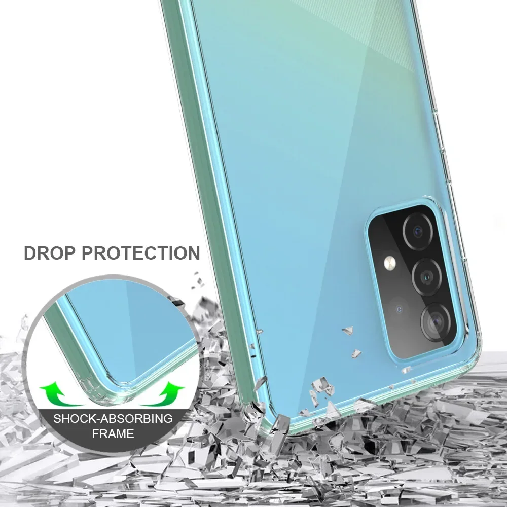 Fitting Samsung Galaxy A52 5G A42 A32 4G A22 A12 Funda Capa Transparent TPU/PC Phone Case Shockproof Crystal Clear Back Cover