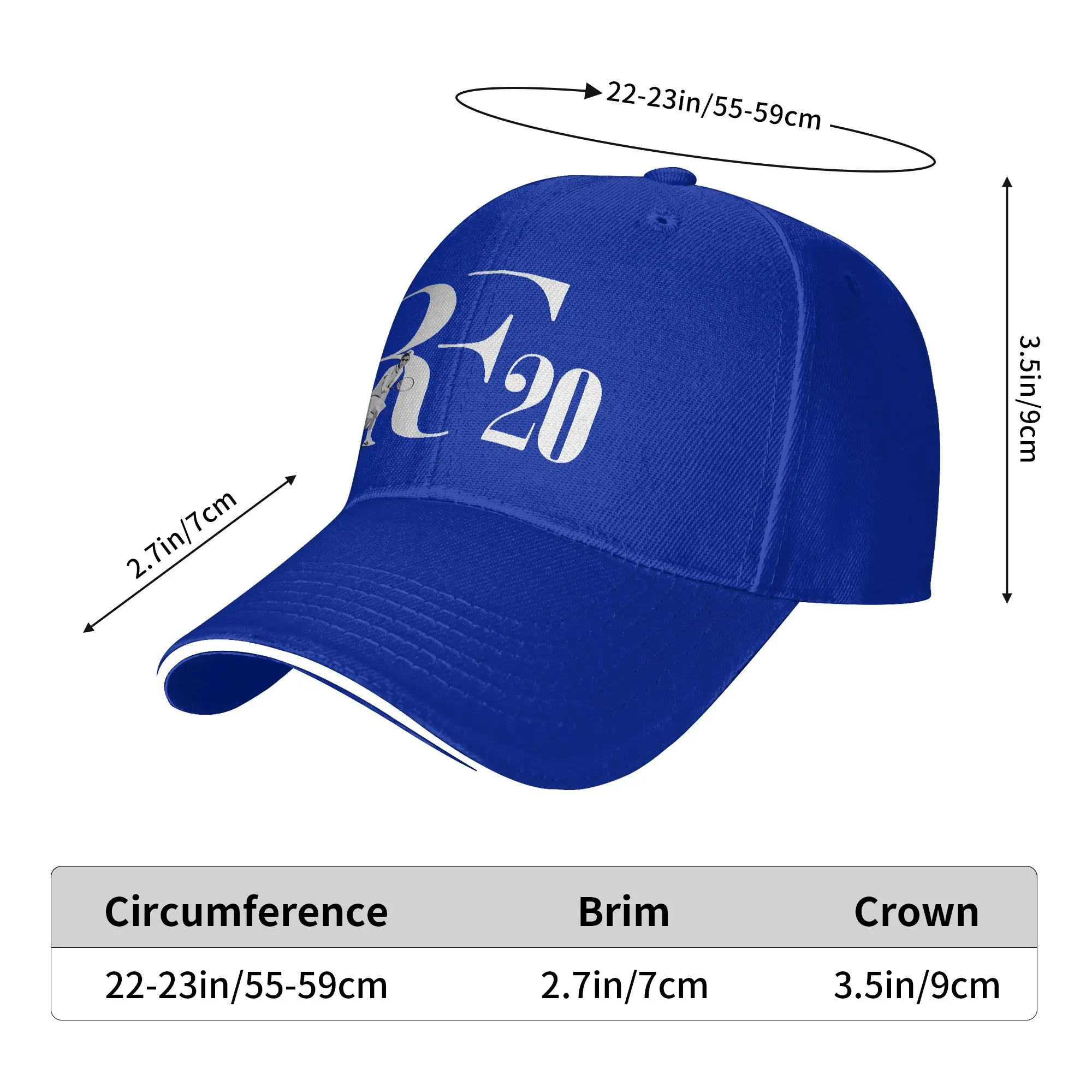 RF Roger Federer That Casual Baseball Cap Summer  Trucker Hat Sun Outdoor Gym Snapback Cap Couple Women Streetwear Baseball Caps