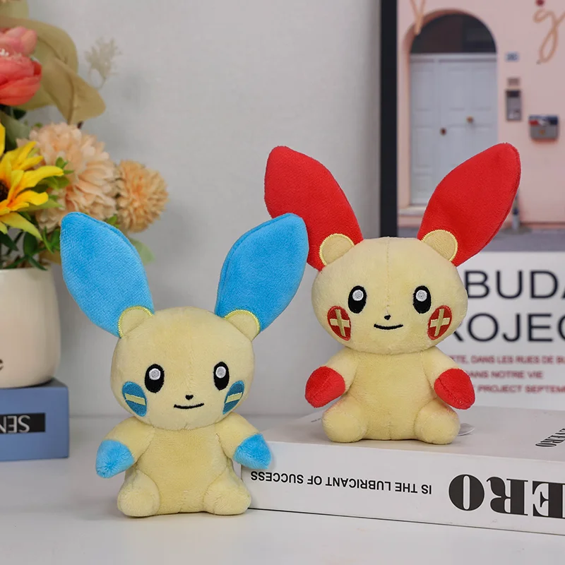14cm Pokemon Plush Toys Plusle Minun Stuffed Toy Cuddly Soft Doll Xmas Gift