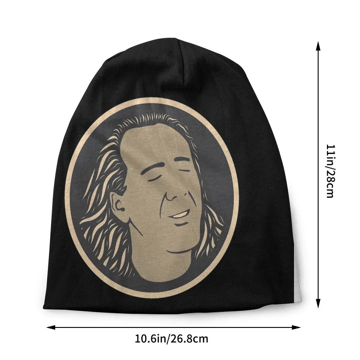 Nicolas Cage Men Women's Beanie Hats Con Air Nicolas Cage Essential Knitted Hat Hip Hop Earmuff Bonnet Street Skullies Beanies