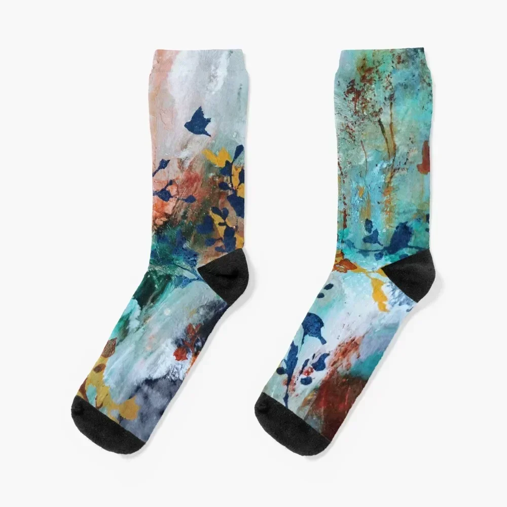 

Autumn Birds Socks colored cartoon ankle basketball Woman Socks Men's
