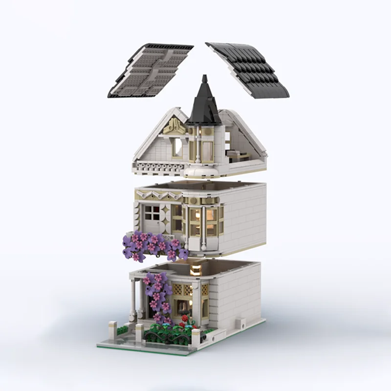 1945pcs MOC Vintage architectuur Victoriaanse herenhuis klassieke stedelijke residentie DIY model bouwstenen verjaardag speelgoed cadeau