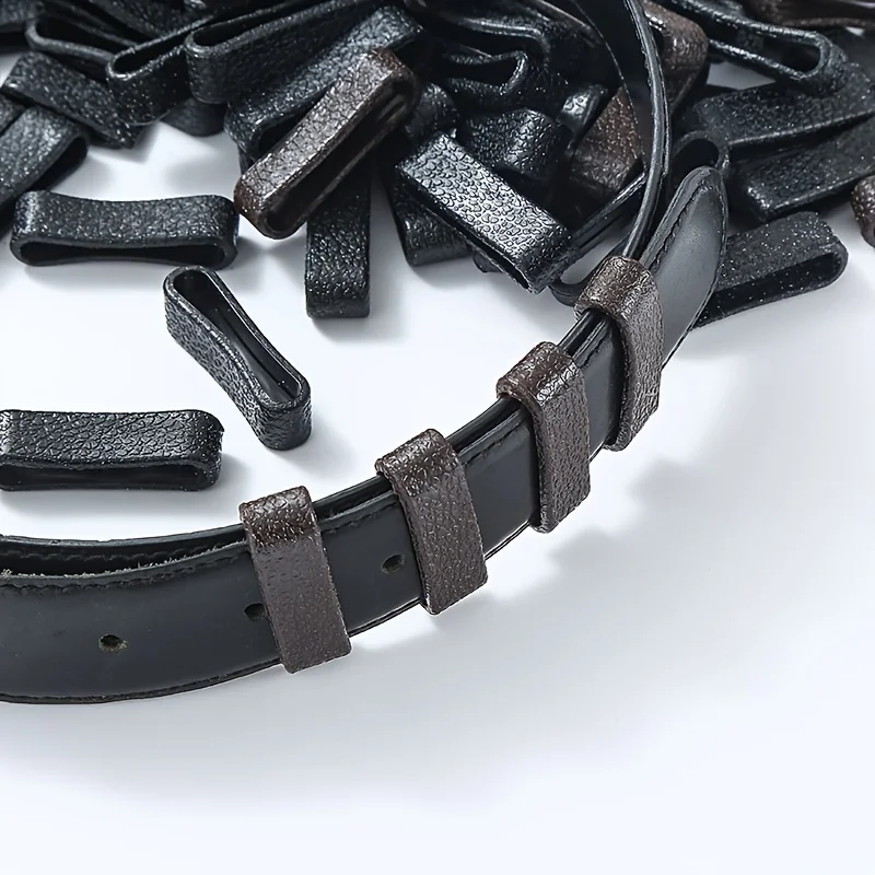 10Pcs Sturdy Belt Loop Buckles, practical ring connectors for men's daily belt replacement and repair.
