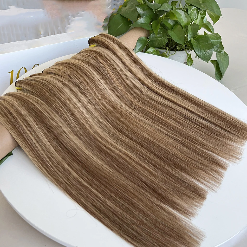 10 А, ярко-коричневые человеческие волосы, P4/27, цветные 30 дюймов, 100% прямые натуральные волосы для наращивания, для женщин