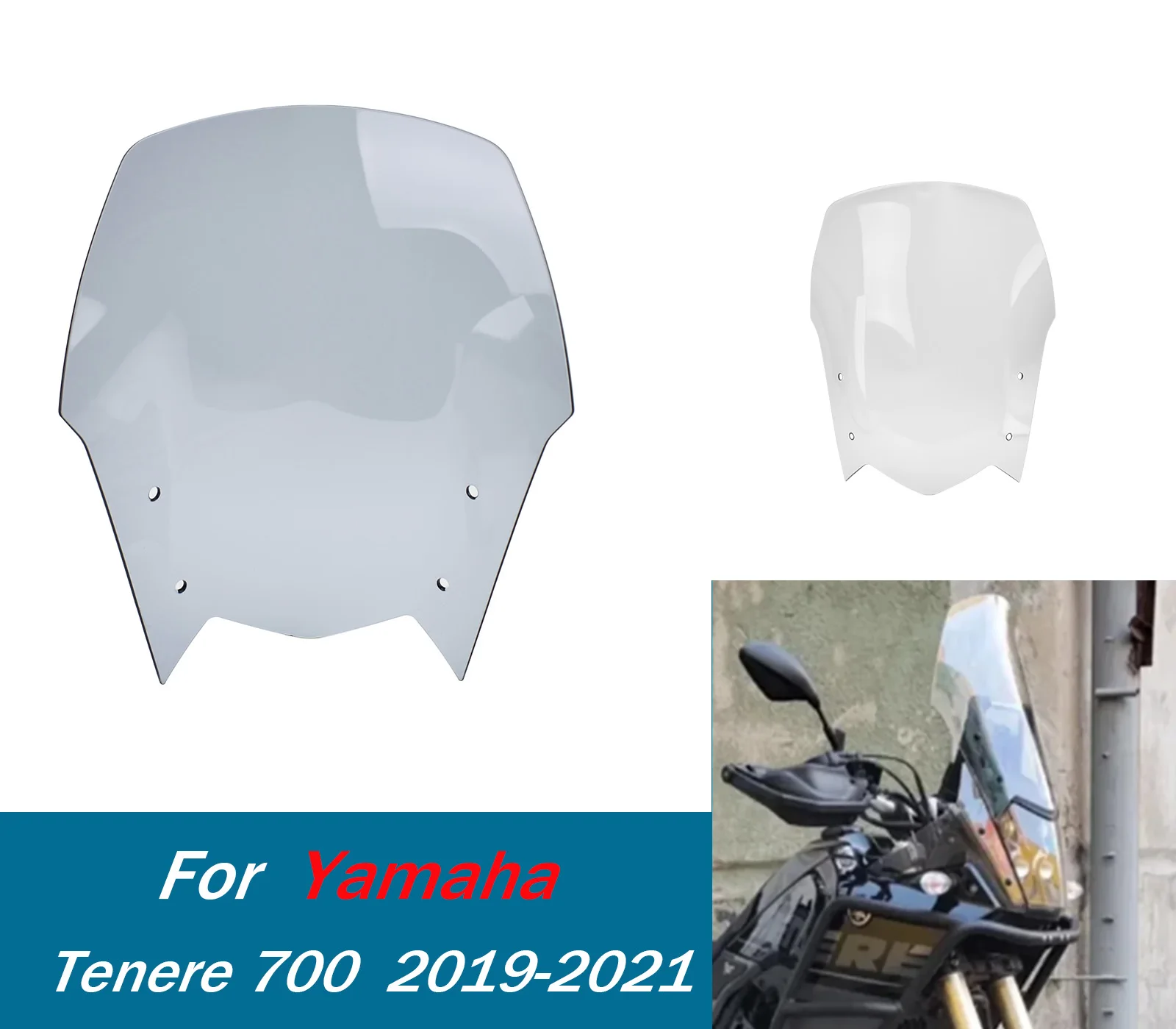

Для Yamaha Tenere 700 2019-2024 2023, лобовое стекло Tenere700 XT700Z, воздушные ветровые дефлекторы, передний экран мотоцикла