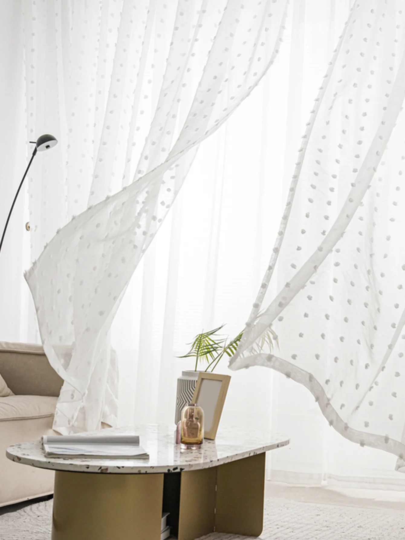 

Full Blackout Curtain Bedroom Double-layer Lace Gauze Integrated Heat-insulating Sun-sunshade Curtain