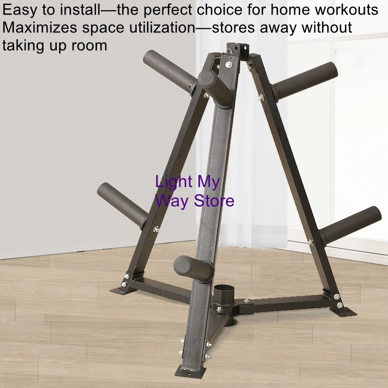 Barbell Plate Storage Rack with Large and Small Holes | Multi-Functional Barbell Rack | Barbell Bar and Plate Rack | Storage Rac