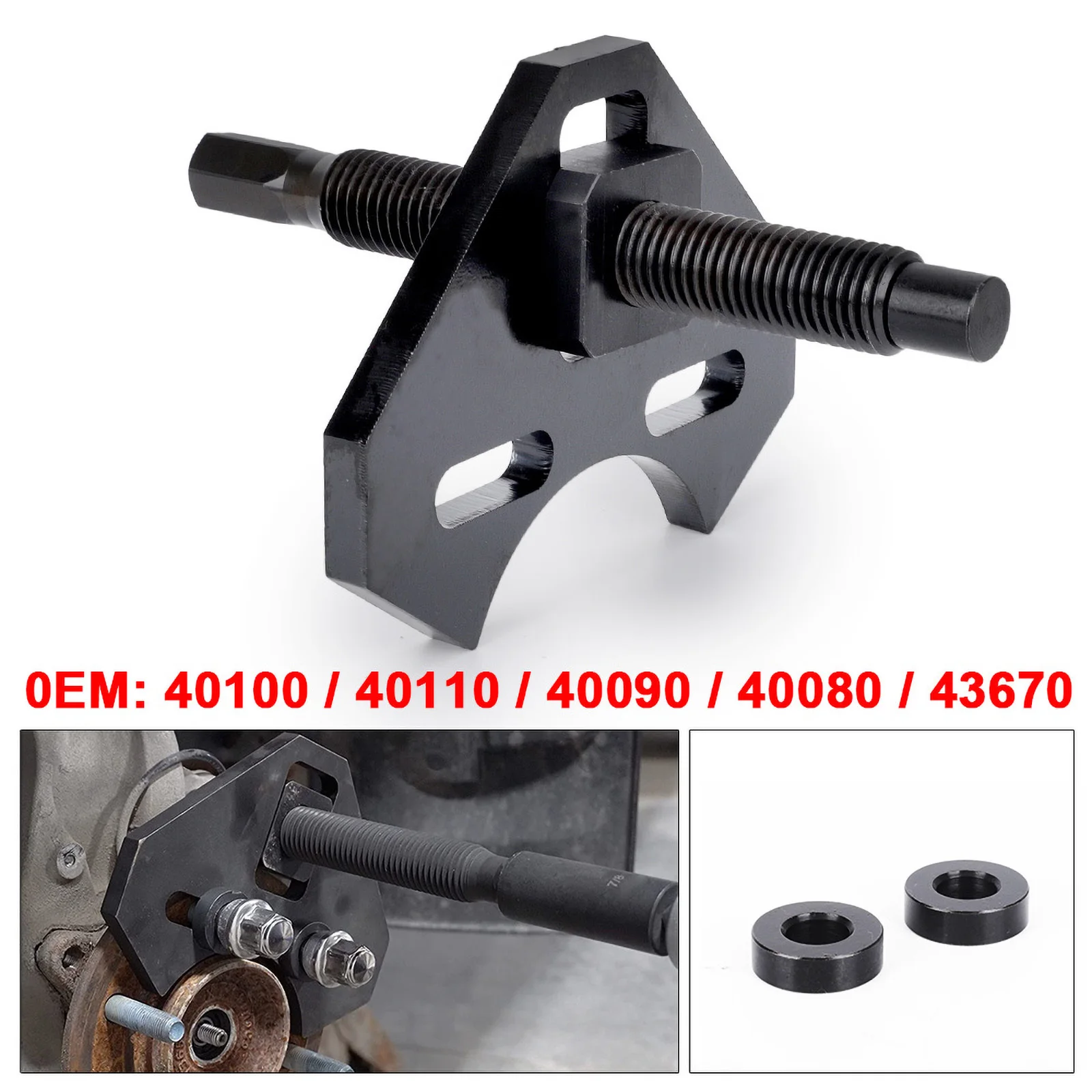 

40100 Car Hub Remover Tool Hub Remover Black for Most Cars and Trucks with 5,6,8 Lug Hub Assemblies 40110 40090 40080 43670