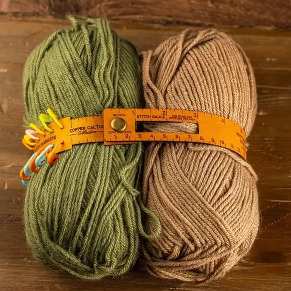 متعددة الوظائف 7 في 1 الجلود أداة قياس غرزة علامات تخزين هدية ل Crafter الكروشيتر المعصم حاكم المحمولة