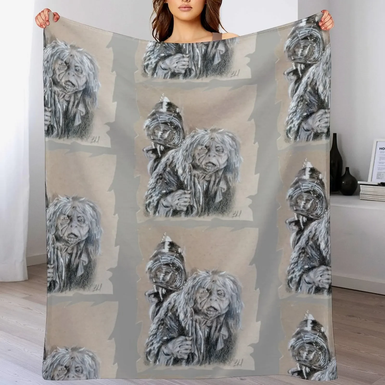 Labrynth garbage lady movie Throw Blanket Cozy Sofa Blanket for TV Watching Napping