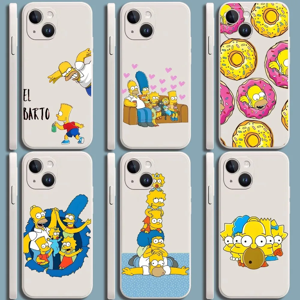 Funny Homer S-Simpson Phone Case For Iphone 11 13 14 Pro Max X Xr Xs Max Se2020 12mini White Cover Case